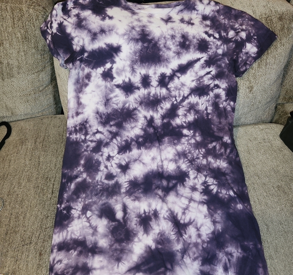Sonoma Purple Tie-Dye Tee T Short Dress